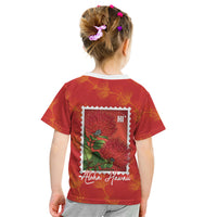 Aloha Hawaii Ohia Lehua Kid T Shirt Hawaiian Lei Stylized Stamp