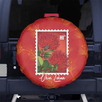 Aloha Hawaii Ohia Lehua Spare Tire Cover Hawaiian Lei Stylized Stamp