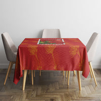 Aloha Hawaii Ohia Lehua Tablecloth Hawaiian Lei Stylized Stamp