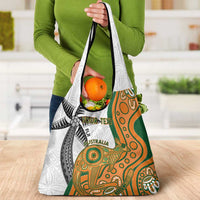 Custom Fiji And Australia Rugby Grocery Bag Fijian Palm Tree Mix Aussie Kangaroo
