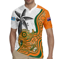 Custom Fiji And Australia Rugby Rugby Jersey Fijian Palm Tree Mix Aussie Kangaroo