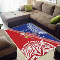 Tonga and Samoa Rugby Custom Area Rug Ikale Tahi Manu Samoa Together - Polynesian Pride