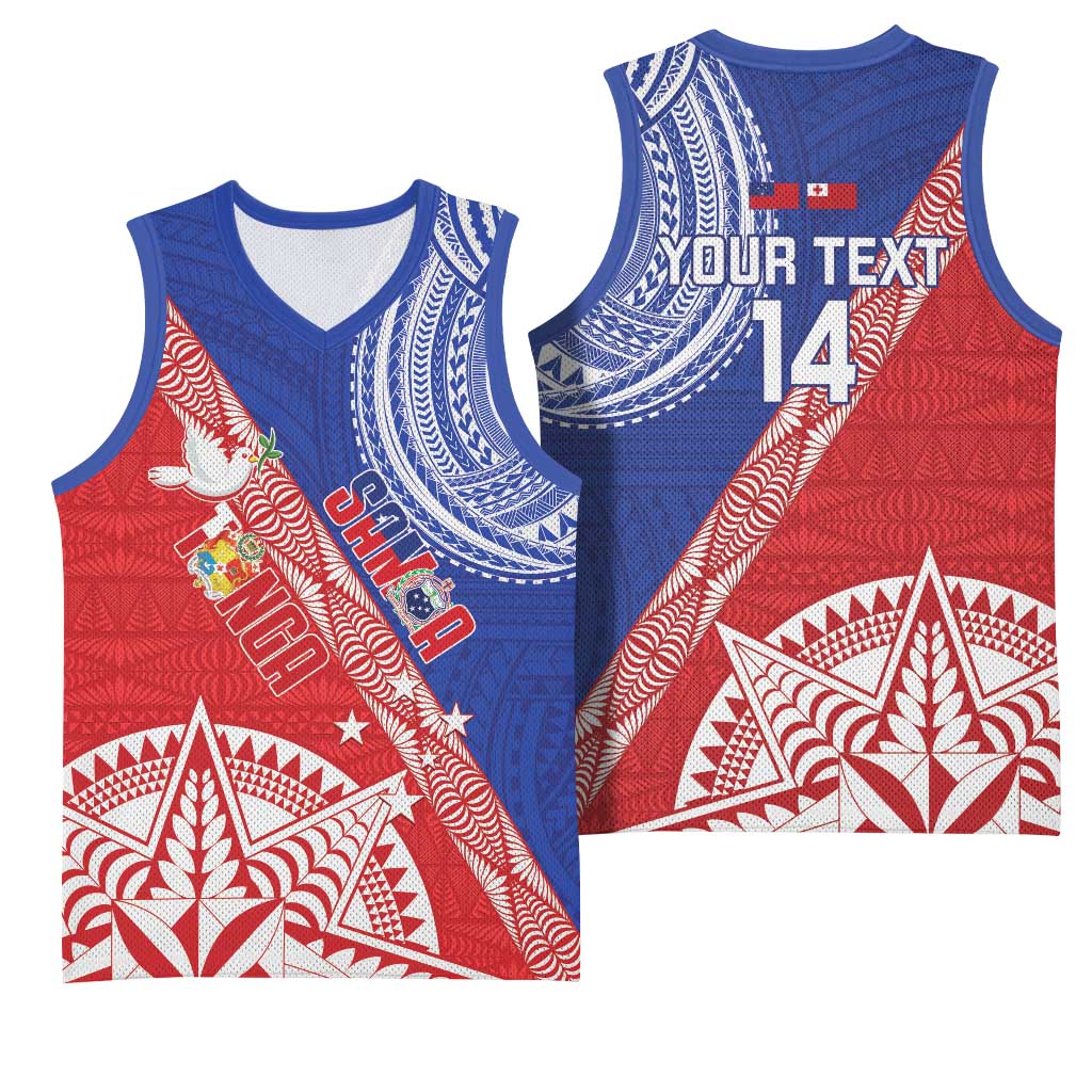 Tonga and Samoa Rugby Custom Basketball Jersey Ikale Tahi Manu Samoa Together - Polynesian Pride