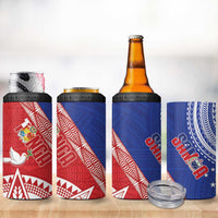 Tonga and Samoa Rugby 4 in 1 Can Cooler Tumbler Ikale Tahi Manu Samoa Together - Polynesian Pride