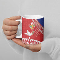 Tonga and Samoa Rugby Ceramic Mug Ikale Tahi Manu Samoa Together - Polynesian Pride