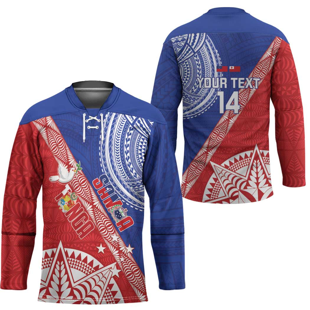Tonga and Samoa Rugby Custom Hockey Jersey Ikale Tahi Manu Samoa Together - Polynesian Pride