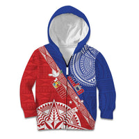 Tonga and Samoa Rugby Custom Kid Hoodie Ikale Tahi Manu Samoa Together - Polynesian Pride