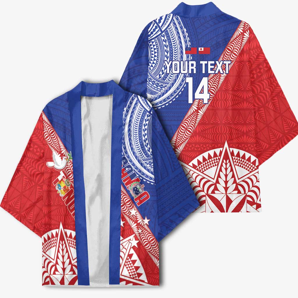 Tonga and Samoa Rugby Custom Kimono Ikale Tahi Manu Samoa Together - Polynesian Pride