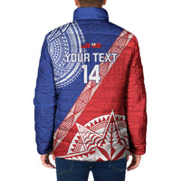 Tonga and Samoa Rugby Custom Padded Jacket Ikale Tahi Manu Samoa Together - Polynesian Pride