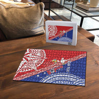 Tonga and Samoa Rugby Custom Puzzle Ikale Tahi Manu Samoa Together - Polynesian Pride