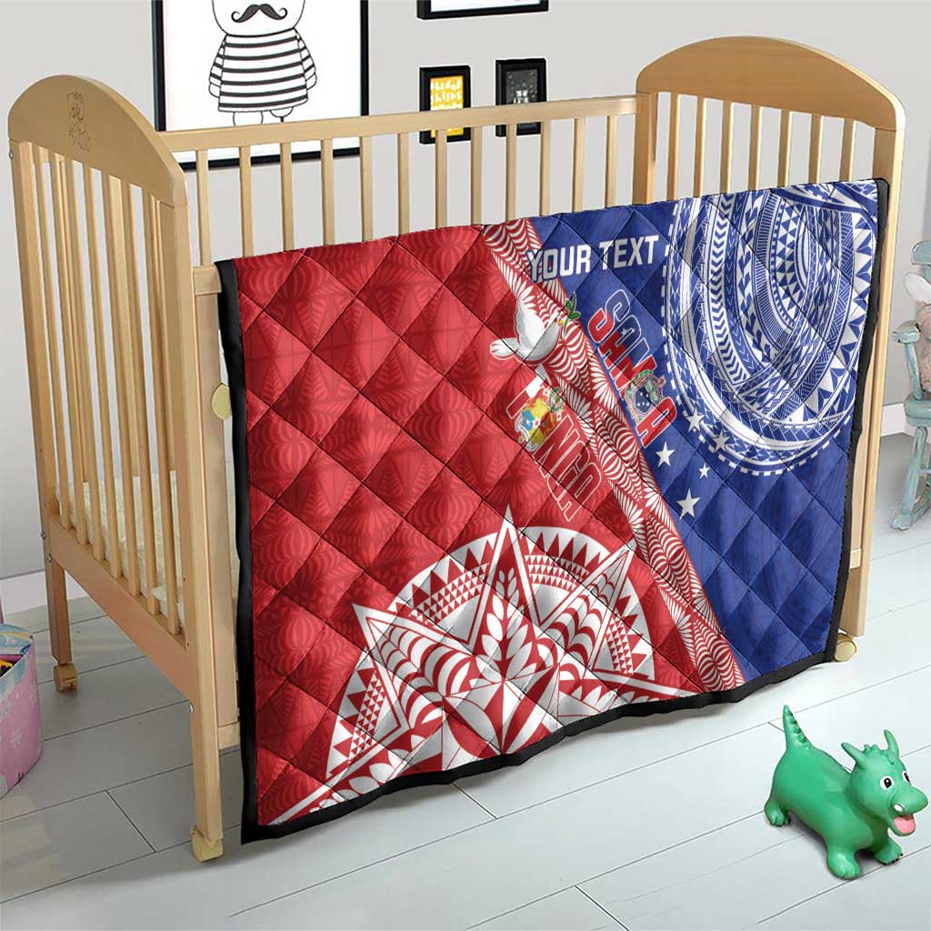 Tonga and Samoa Rugby Custom Quilt Ikale Tahi Manu Samoa Together - Polynesian Pride
