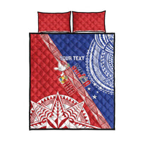 Tonga and Samoa Rugby Custom Quilt Bed Set Ikale Tahi Manu Samoa Together - Polynesian Pride
