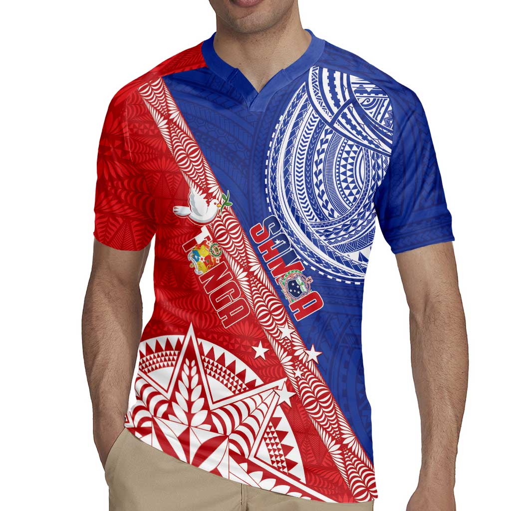 Tonga and Samoa Rugby Custom Rugby Jersey Ikale Tahi Manu Samoa Together - Polynesian Pride