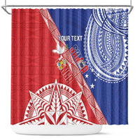 Tonga and Samoa Rugby Custom Shower Curtain Ikale Tahi Manu Samoa Together - Polynesian Pride