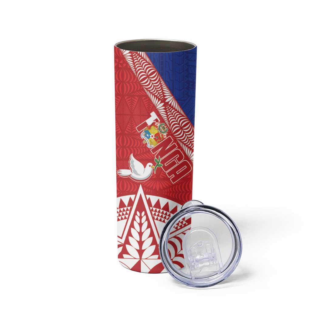 Tonga and Samoa Rugby Skinny Tumbler Ikale Tahi Manu Samoa Together - Polynesian Pride