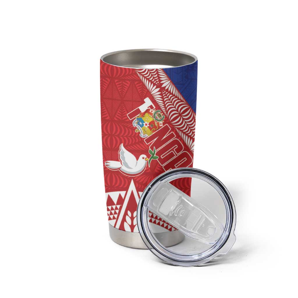 Tonga and Samoa Rugby Tumbler Cup Ikale Tahi Manu Samoa Together - Polynesian Pride