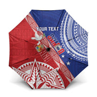 Tonga and Samoa Rugby Custom Umbrella Ikale Tahi Manu Samoa Together - Polynesian Pride