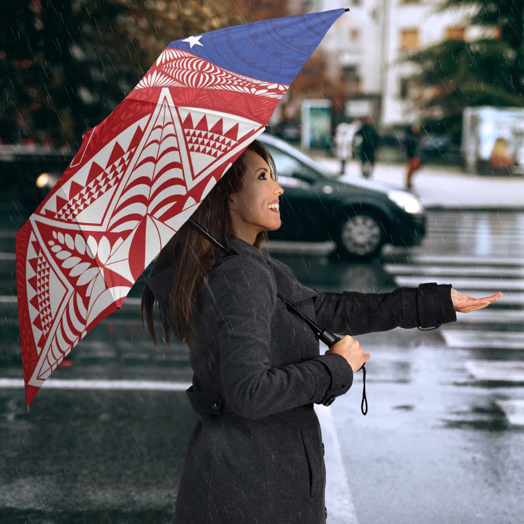 Tonga and Samoa Rugby Custom Umbrella Ikale Tahi Manu Samoa Together - Polynesian Pride