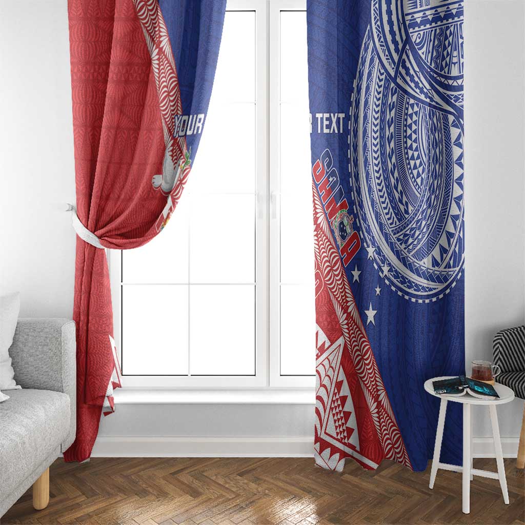 Tonga and Samoa Rugby Custom Window Curtain Ikale Tahi Manu Samoa Together - Polynesian Pride