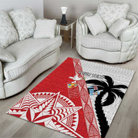 Fiji and Tonga Rugby Custom Area Rug Flying Fijians Ikale Tahi Together Pacific - Polynesian Pride