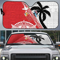 Fiji and Tonga Rugby Custom Auto Sun Shade Flying Fijians Ikale Tahi Together Pacific - Polynesian Pride