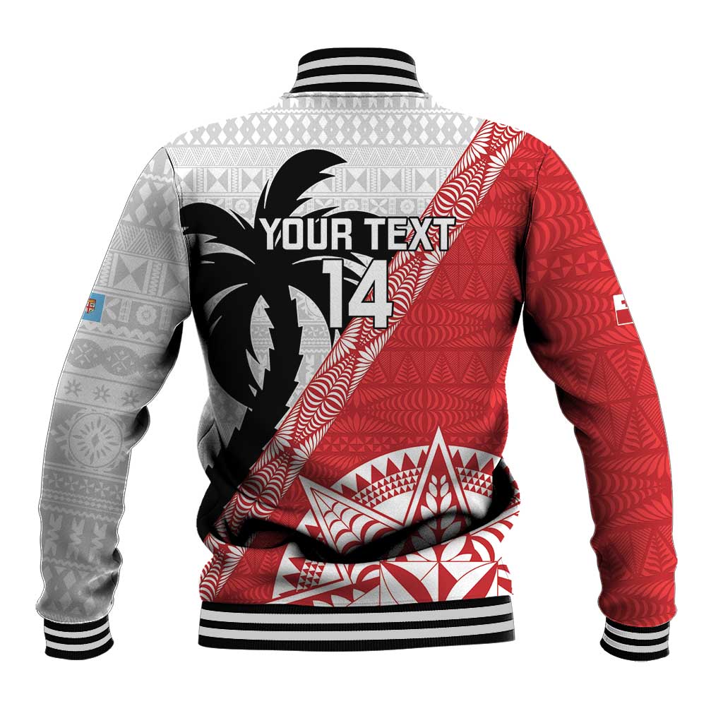 Fiji and Tonga Rugby Custom Baseball Jacket Flying Fijians Ikale Tahi Together Pacific - Polynesian Pride