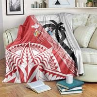Fiji and Tonga Rugby Custom Blanket Flying Fijians Ikale Tahi Together Pacific - Polynesian Pride