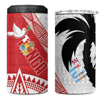 Fiji and Tonga Rugby 4 in 1 Can Cooler Tumbler Flying Fijians Ikale Tahi Together Pacific - Polynesian Pride