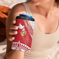 Fiji and Tonga Rugby 4 in 1 Can Cooler Tumbler Flying Fijians Ikale Tahi Together Pacific - Polynesian Pride