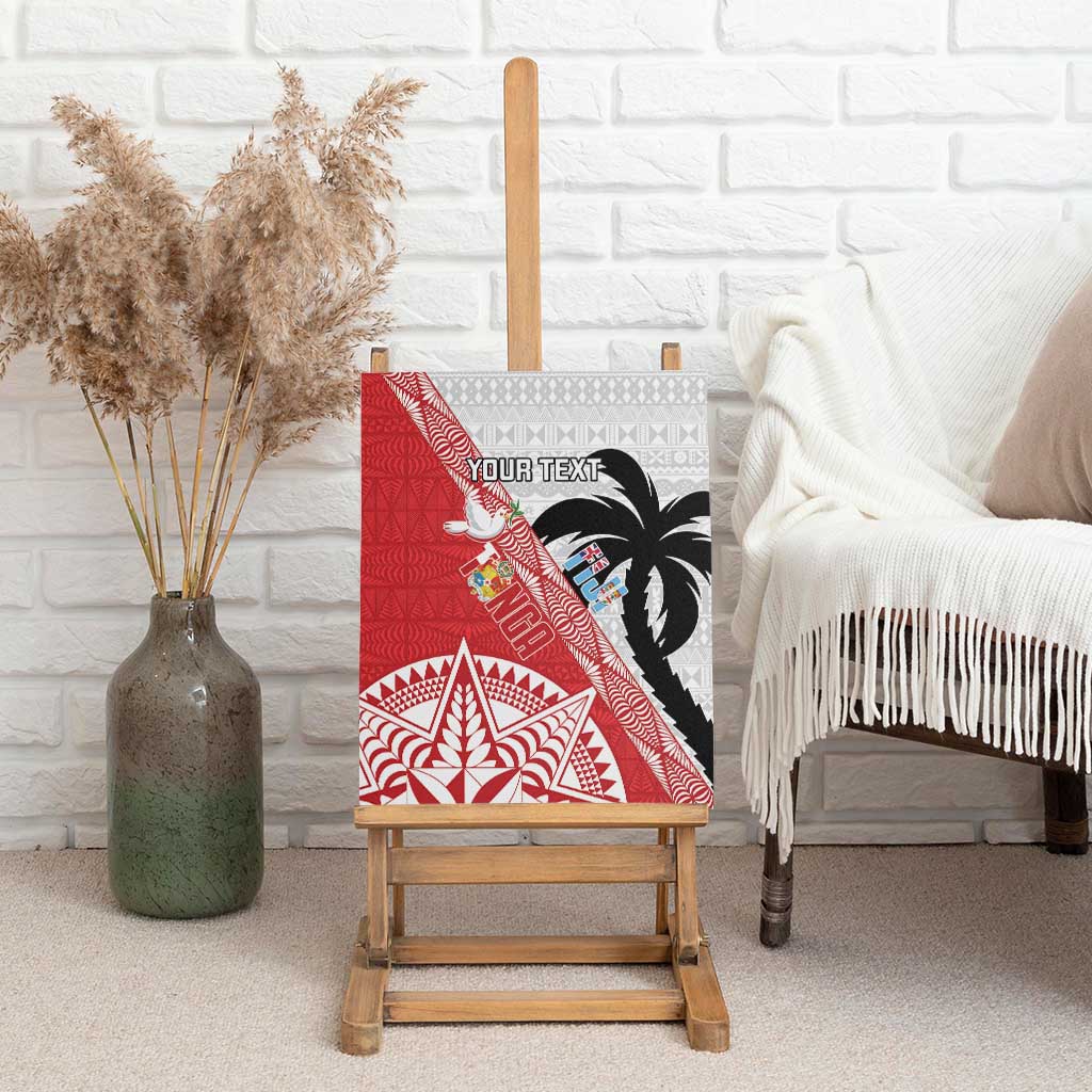 Fiji and Tonga Rugby Custom Canvas Wall Art Flying Fijians Ikale Tahi Together Pacific - Polynesian Pride