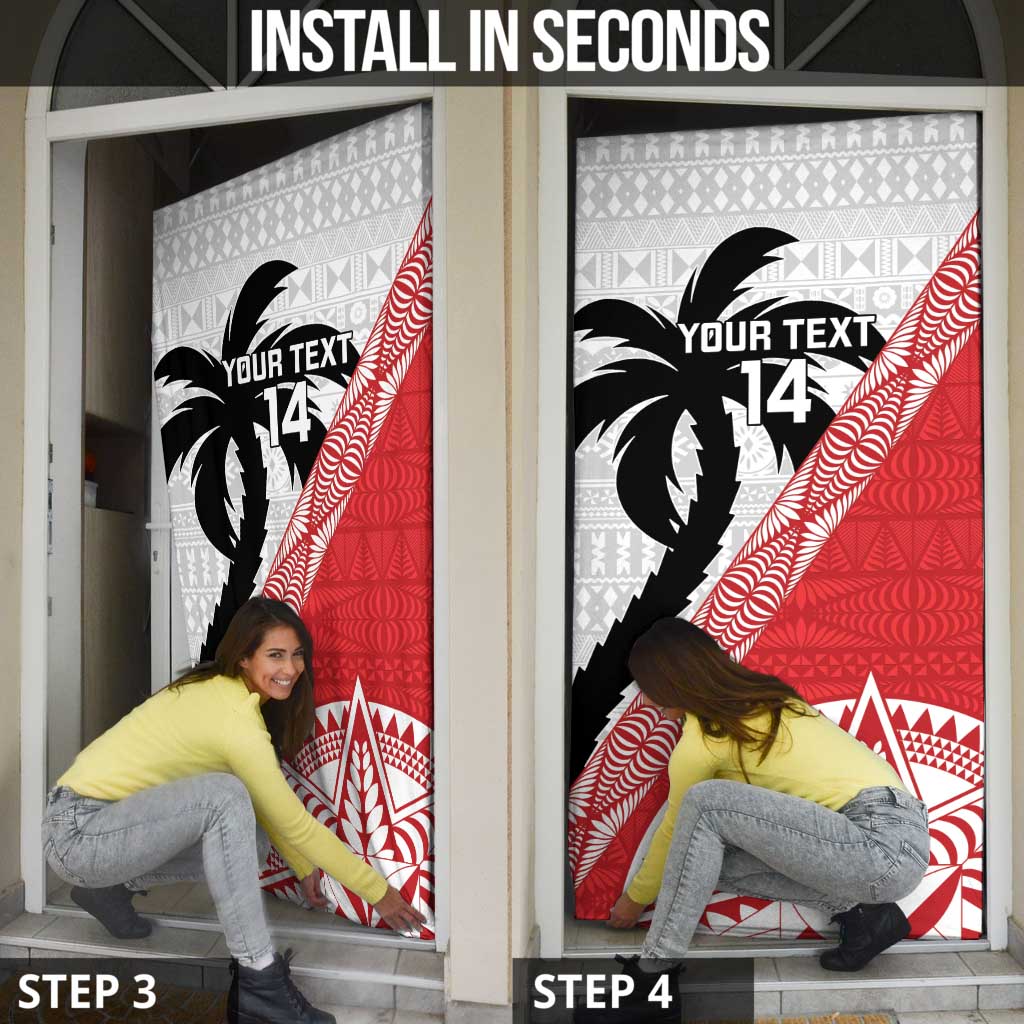 Fiji and Tonga Rugby Custom Door Cover Flying Fijians Ikale Tahi Together Pacific - Polynesian Pride