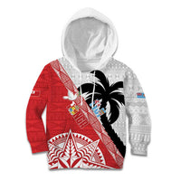 Fiji and Tonga Rugby Custom Kid Hoodie Flying Fijians Ikale Tahi Together Pacific - Polynesian Pride
