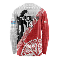 Fiji and Tonga Rugby Custom Long Sleeve Shirt Flying Fijians Ikale Tahi Together Pacific - Polynesian Pride