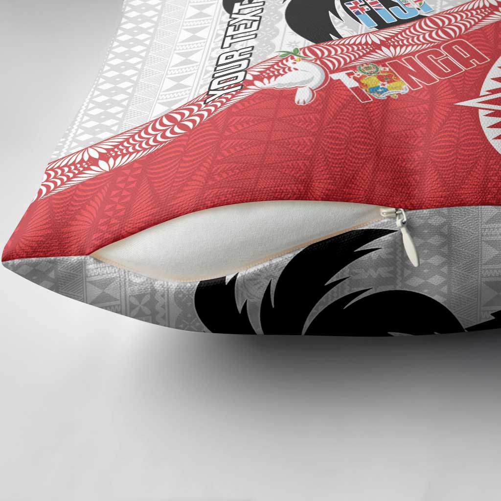 Fiji and Tonga Rugby Custom Pillow Cover Flying Fijians Ikale Tahi Together Pacific - Polynesian Pride