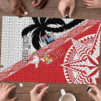 Fiji and Tonga Rugby Custom Puzzle Flying Fijians Ikale Tahi Together Pacific - Polynesian Pride