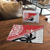 Fiji and Tonga Rugby Custom Puzzle Flying Fijians Ikale Tahi Together Pacific - Polynesian Pride