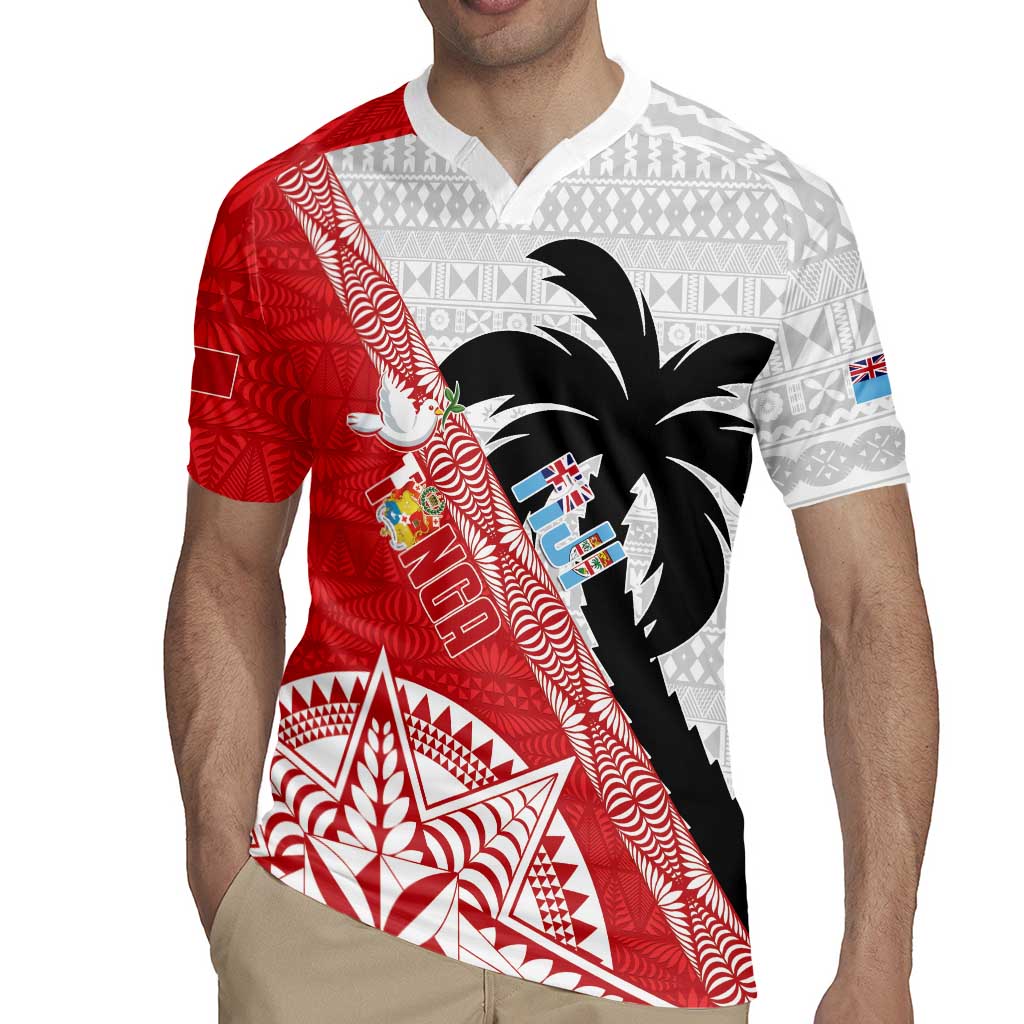 Fiji and Tonga Rugby Custom Rugby Jersey Flying Fijians Ikale Tahi Together Pacific - Polynesian Pride