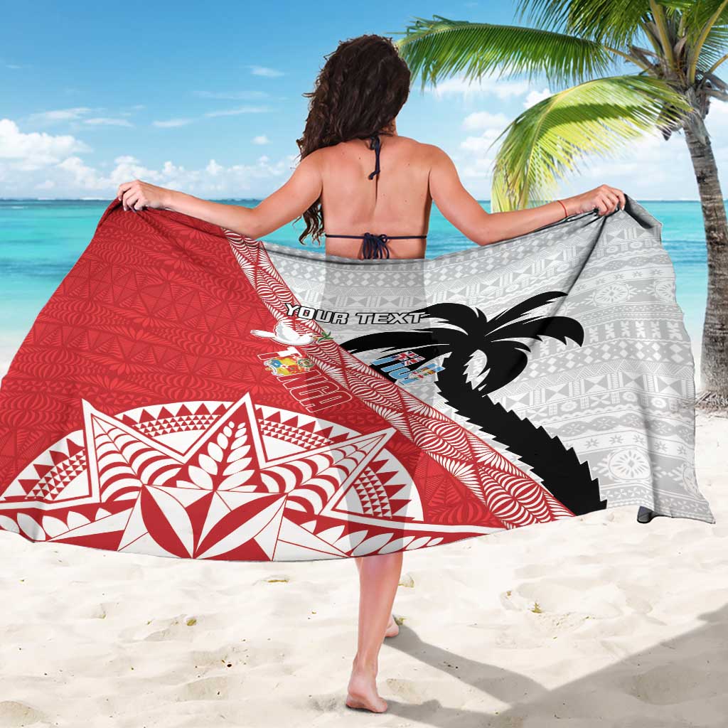 Fiji and Tonga Rugby Custom Sarong Flying Fijians Ikale Tahi Together Pacific - Polynesian Pride