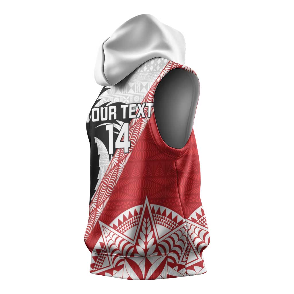 Fiji and Tonga Rugby Custom Sleeveless Hoodie Flying Fijians Ikale Tahi Together Pacific - Polynesian Pride