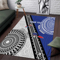 Fiji an Samoa Rugby Custom Area Rug Flying Fijians Manu Samoa Together Pacific - Polynesian Pride