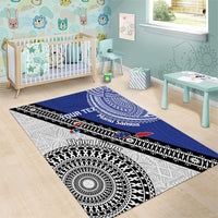 Fiji an Samoa Rugby Custom Area Rug Flying Fijians Manu Samoa Together Pacific - Polynesian Pride