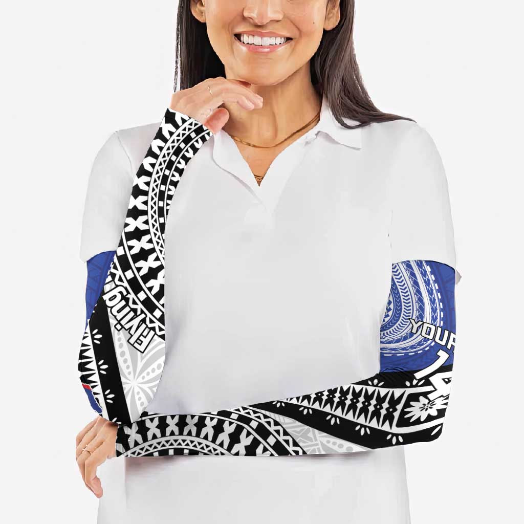 Fiji an Samoa Rugby Custom Arm Sleeves Flying Fijians Manu Samoa Together Pacific LT14 - Polynesian Pride
