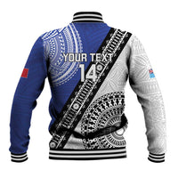 Fiji an Samoa Rugby Custom Baseball Jacket Flying Fijians Manu Samoa Together Pacific LT14 - Polynesian Pride