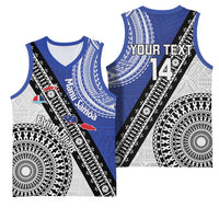 Fiji an Samoa Rugby Custom Basketball Jersey Flying Fijians Manu Samoa Together Pacific LT14 - Polynesian Pride