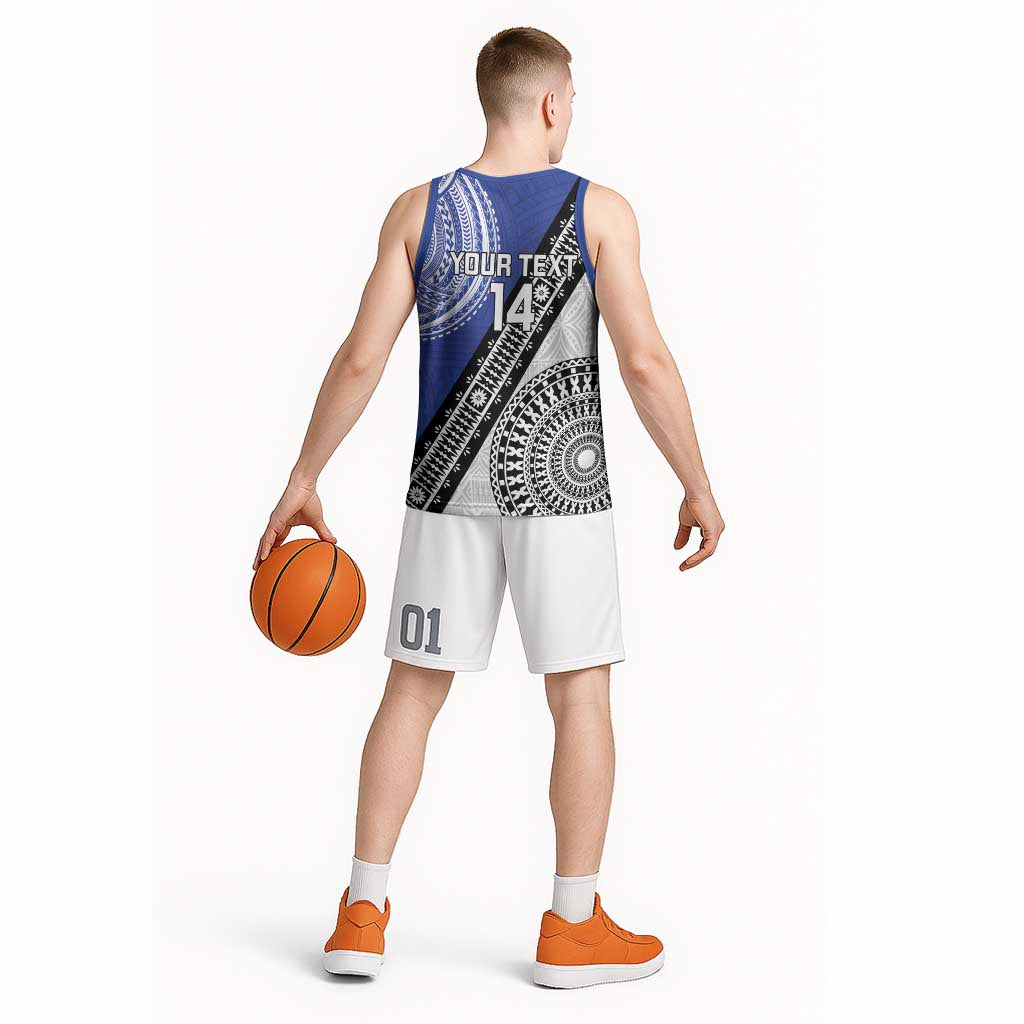 Fiji an Samoa Rugby Custom Basketball Jersey Flying Fijians Manu Samoa Together Pacific LT14 - Polynesian Pride