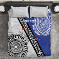 Fiji an Samoa Rugby Custom Bedding Set Flying Fijians Manu Samoa Together Pacific - Polynesian Pride