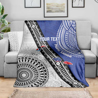 Fiji an Samoa Rugby Custom Blanket Flying Fijians Manu Samoa Together Pacific - Polynesian Pride