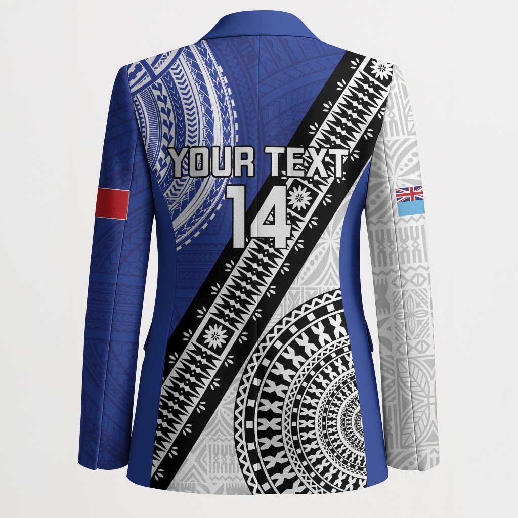 Fiji an Samoa Rugby Custom Blazer Flying Fijians Manu Samoa Together Pacific LT14 - Polynesian Pride