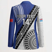 Fiji an Samoa Rugby Custom Blazer Flying Fijians Manu Samoa Together Pacific LT14 - Polynesian Pride