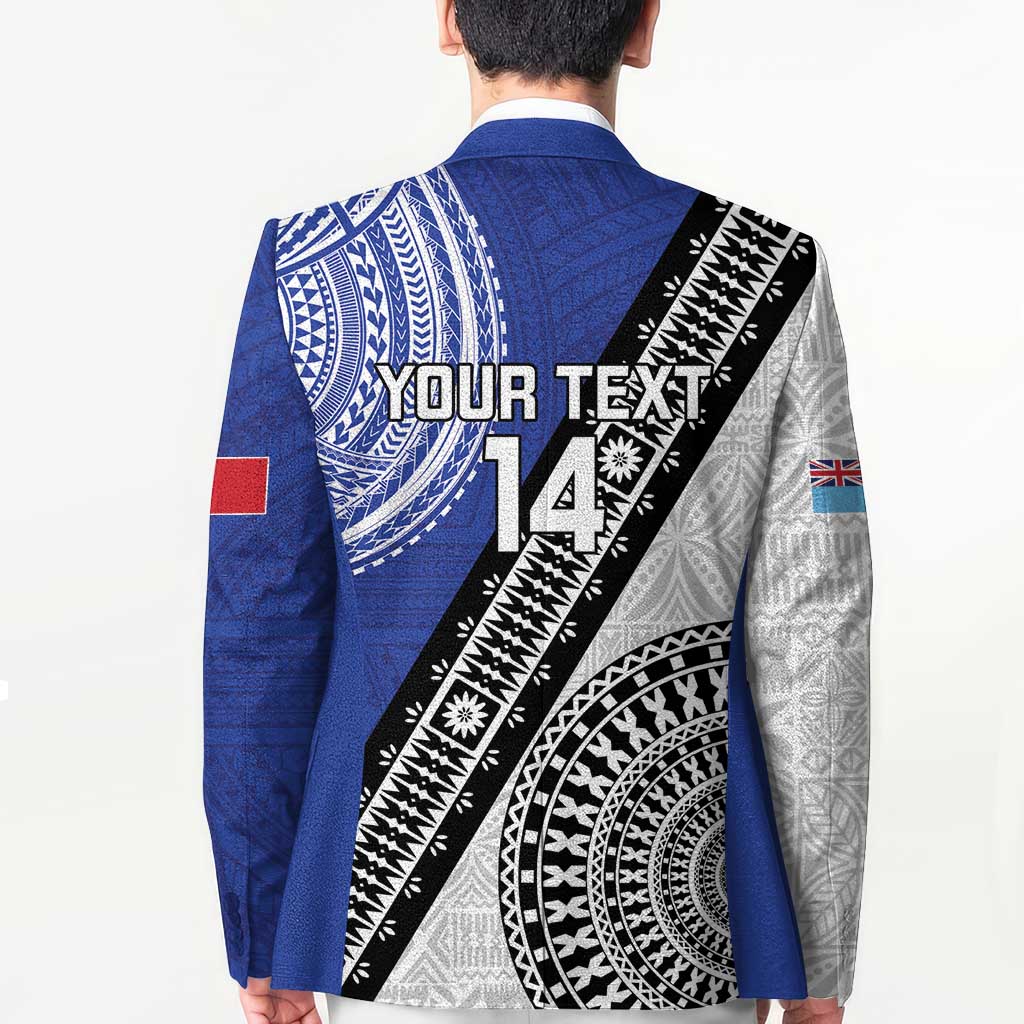 Fiji an Samoa Rugby Custom Blazer Flying Fijians Manu Samoa Together Pacific LT14 - Polynesian Pride